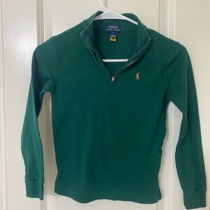 Polo by Ralph Lauren Kids Emerald Green Half-Zip Sweatshirt